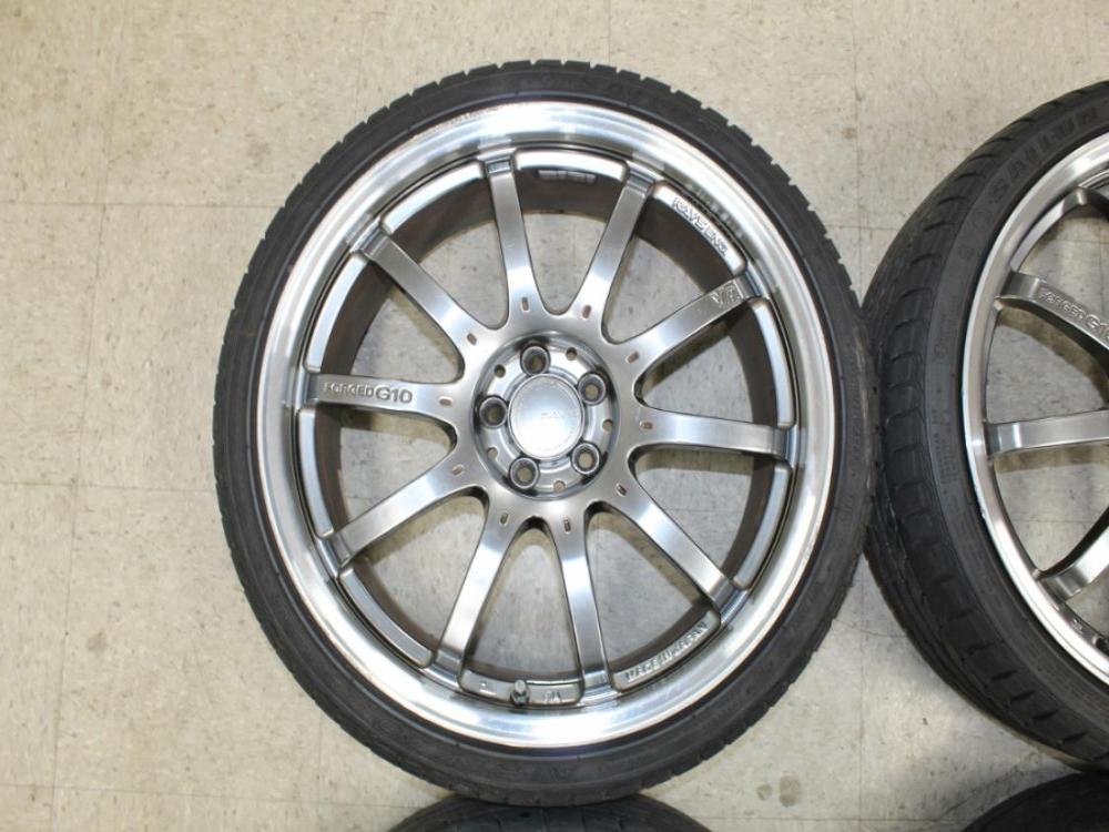 JDM Rays VR G10 5x100 19x8 +48 Wheels with Tires: Image 6