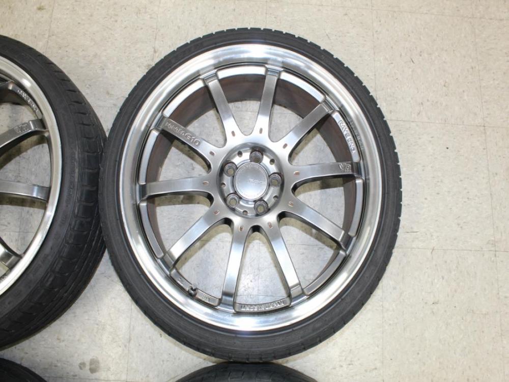 JDM Rays VR G10 5x100 19x8 +48 Wheels with Tires: Image 12