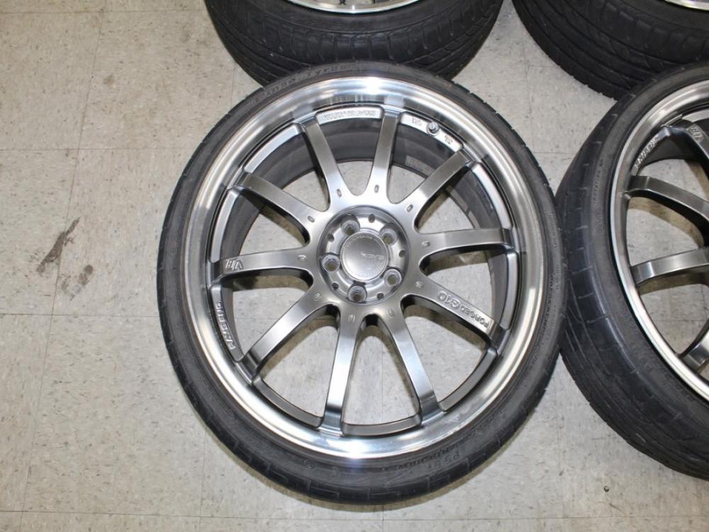 JDM Rays VR G10 5x100 19x8 +48 Wheels with Tires: Image 5